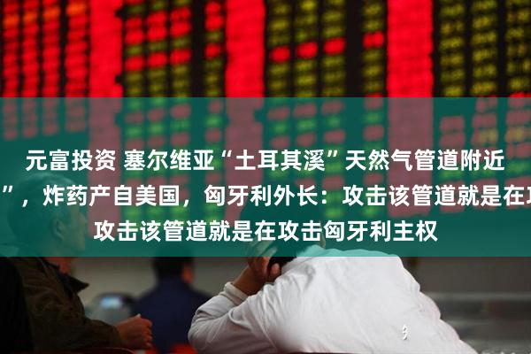 元富投资 塞尔维亚“土耳其溪”天然气管道附近发现“强力炸药”，炸药产自美国，匈牙利外长：攻击该管道就是在攻击匈牙利主权